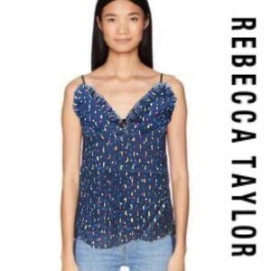 💥🆕💥 Rebecca Taylor Metallic Clip Blouse